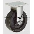 4inch Heavy-Duty Iron Rubber Fixed Caster Wheel